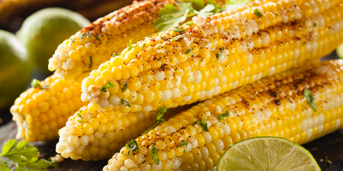 Five ears of cooked corn
